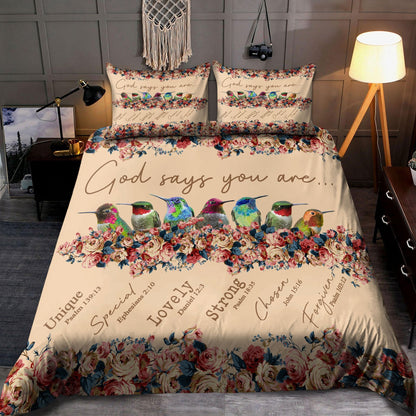 Hummingbird Art Bedding Set