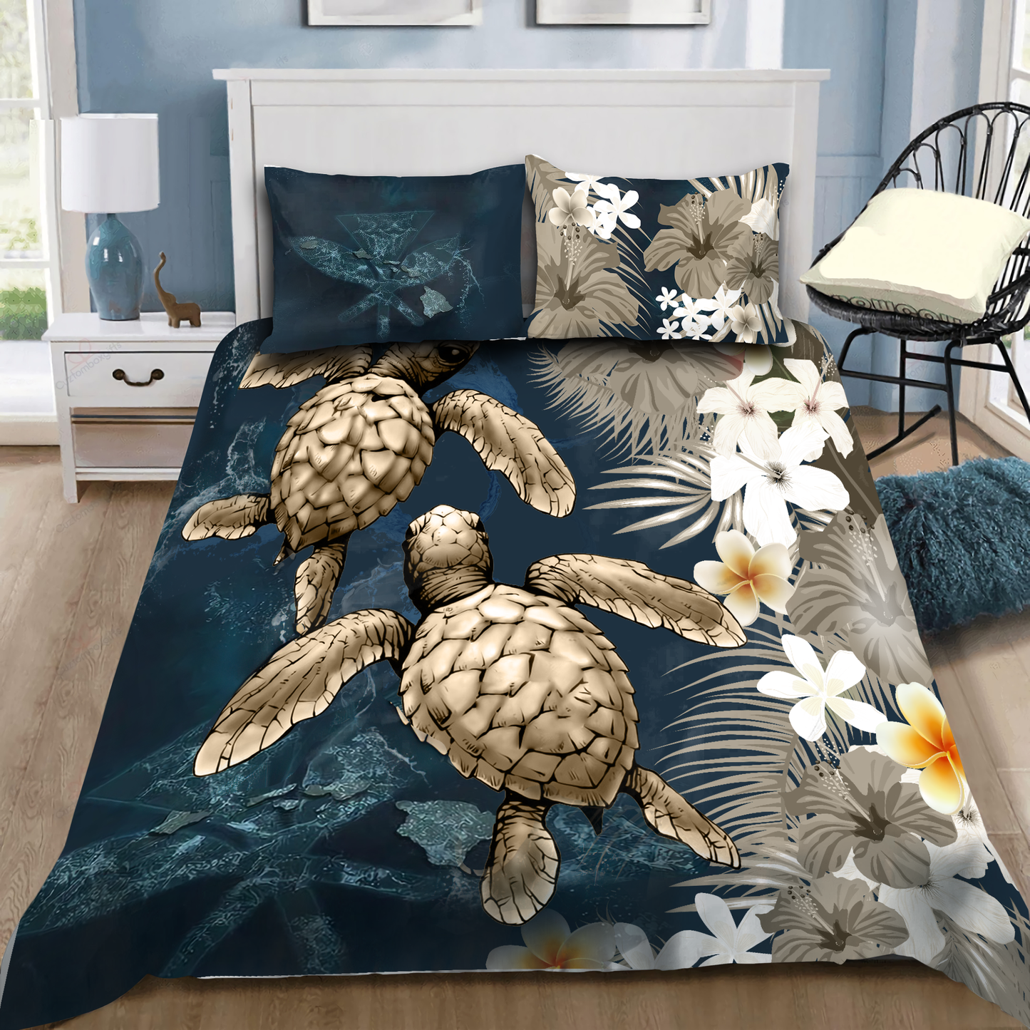 Kanaka Maoli (Hawaiian) Polynesian Turtle Bedding Set