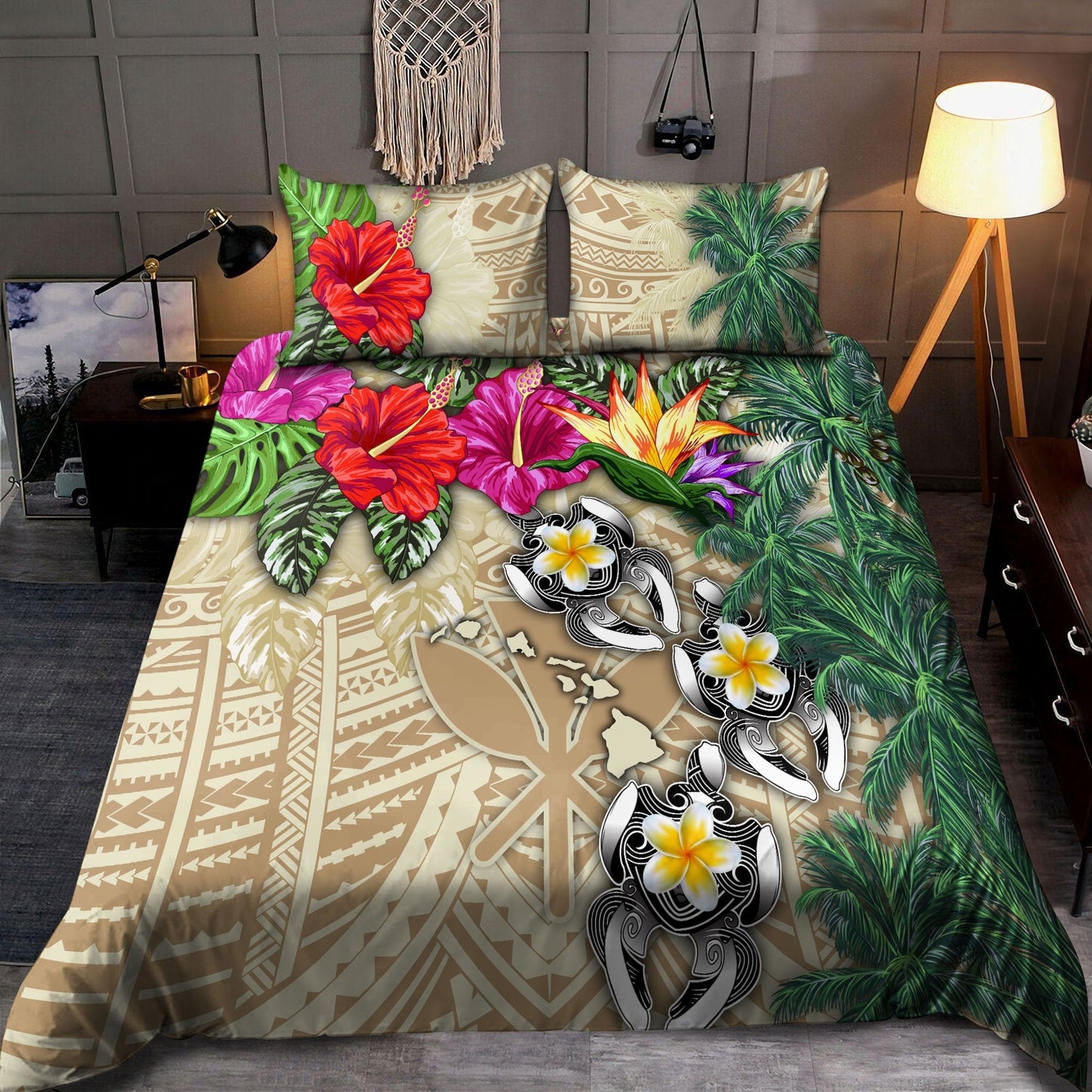 Kanaka Maoli (Hawaiian) Polynesian Bedding Set