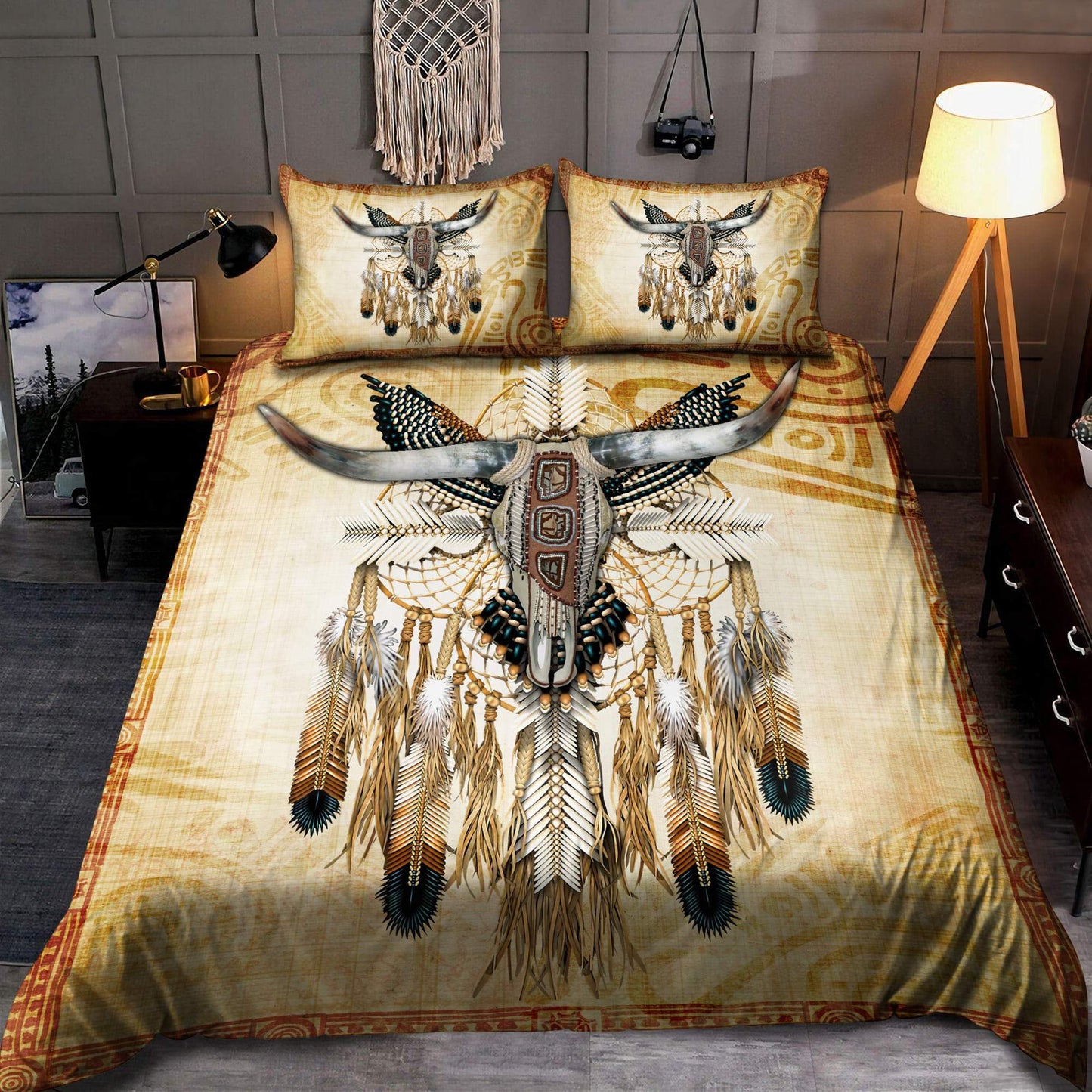 Native American Wolf 3D All Over Printed Bedding Set