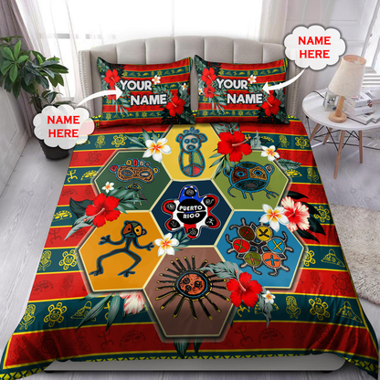 Customize Name Puerto Rico Bedding Set