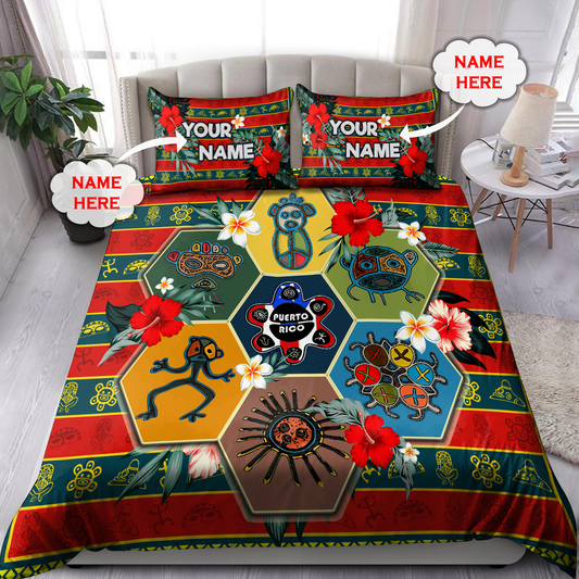 Customize Name Puerto Rico Bedding Set