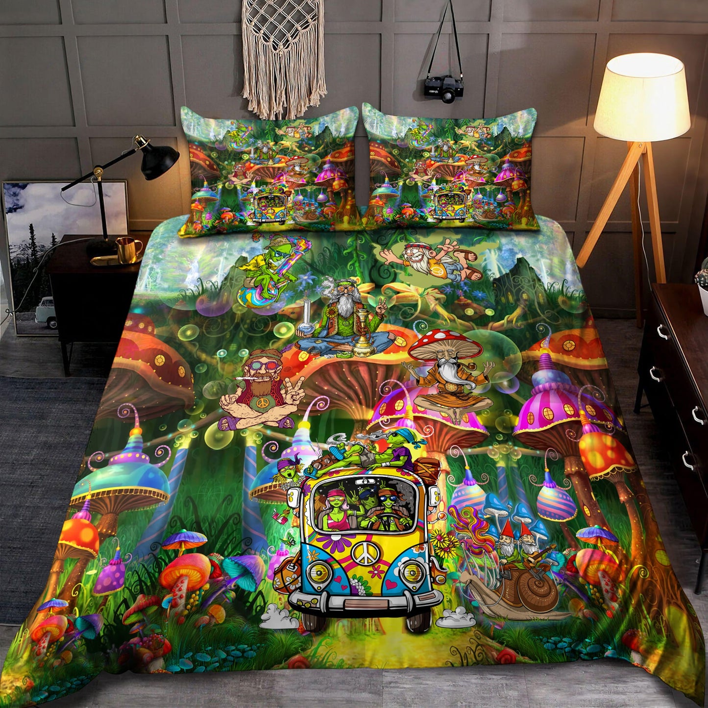 Life Of Hippie Guys 3D All Over Printed Bedding Set