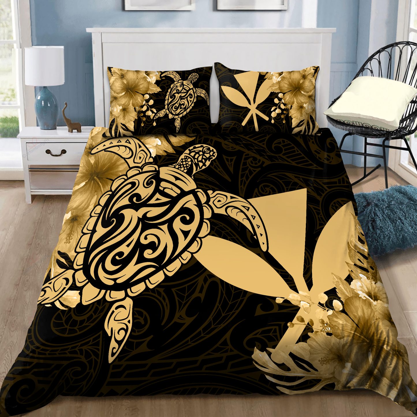 Kanaka Maoli (Hawaiian) Polynesian Bedding Set