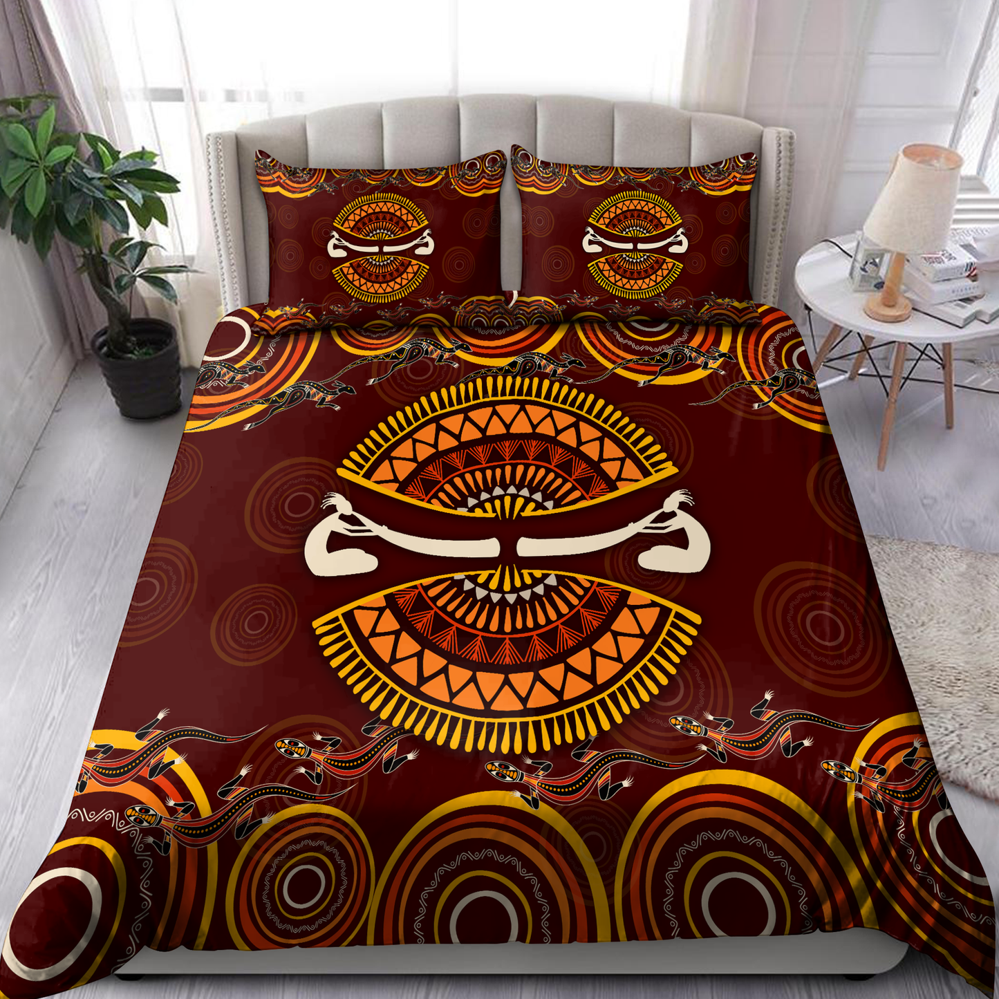 Aborignail Didgeridoo Australia Culture art Bedding set