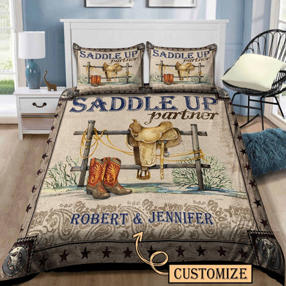 Personalized Name Rodeo Bedding Set Saddle Up Partner