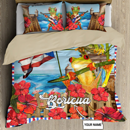 Customize Name Puerto Rico Bedding Set