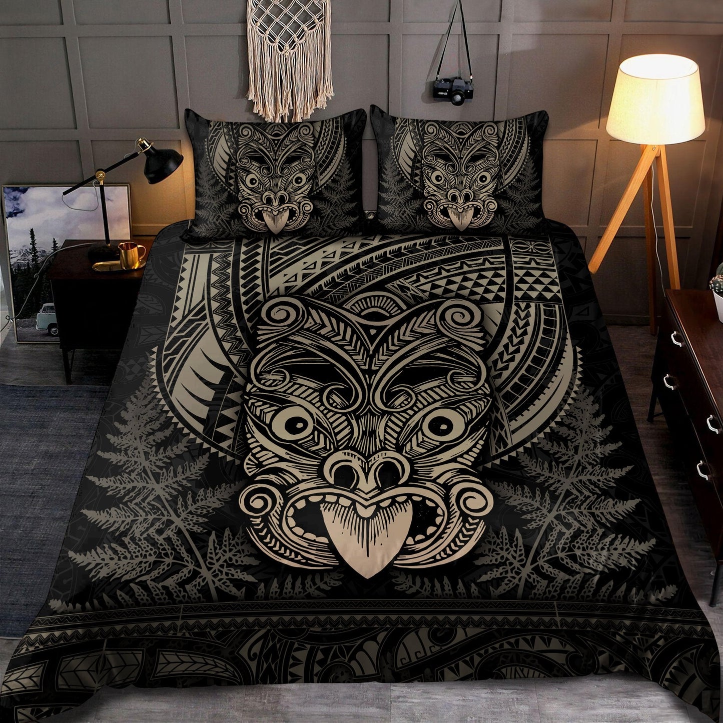 Maori Haka Dance Brown Bedding Set TN TNA15072101.S3