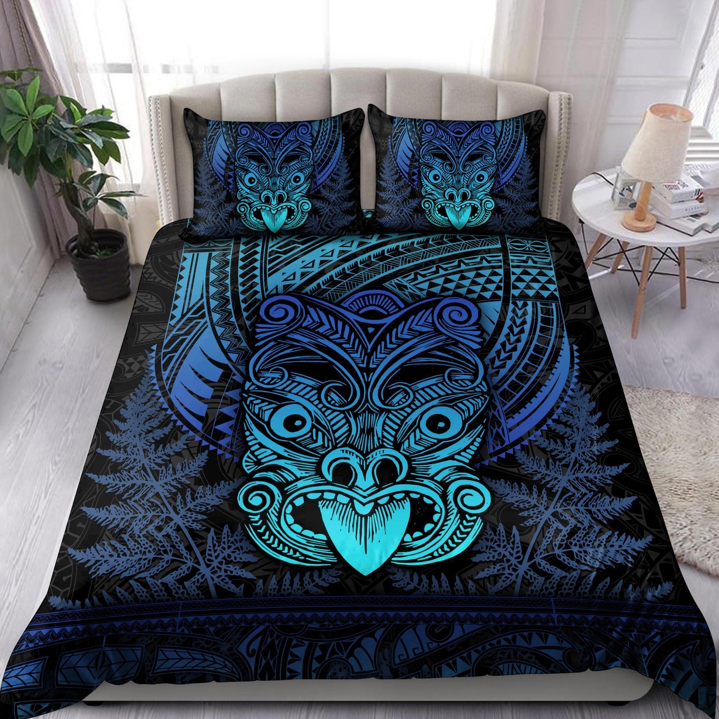 Maori Haka Dance Blue Bedding Set TNA15072101