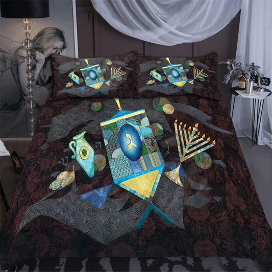Premium Jewish Symbol All Over Printed Bedding Set