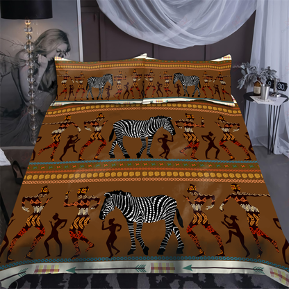 Aboriginal Zebra Dancing women Australia Culture art Bedding set