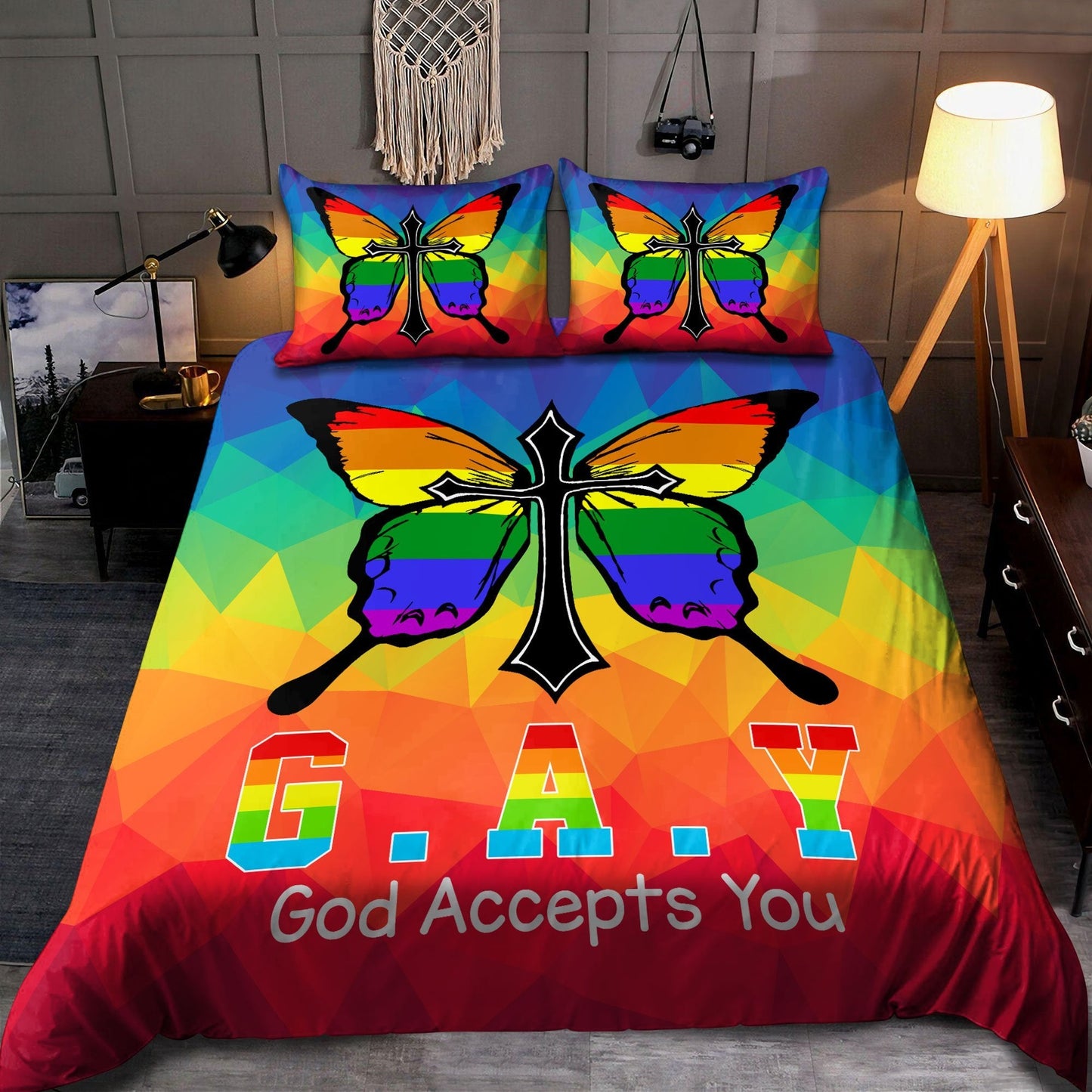 Customize Name LGBT Pride Bedding Set HHT20052108