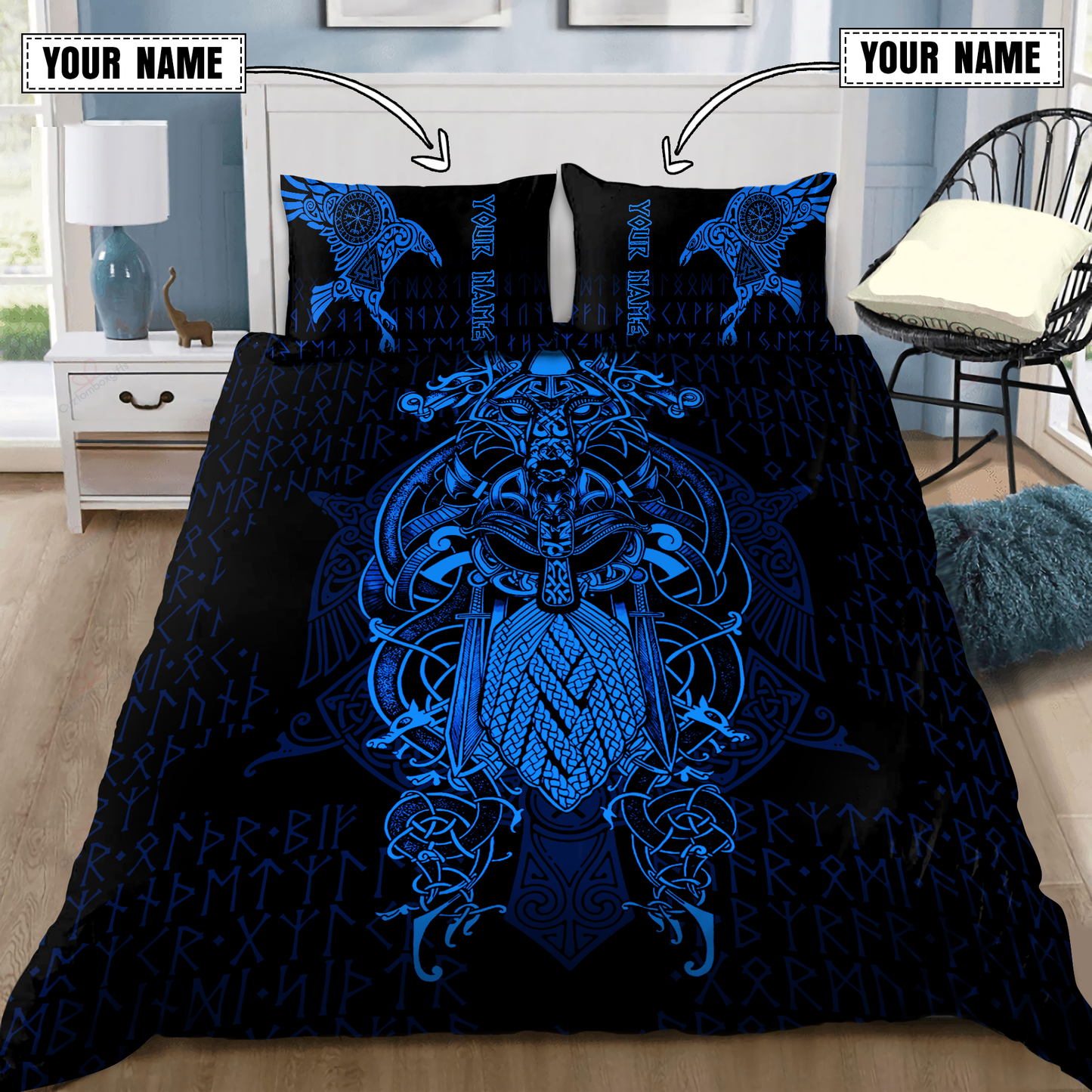 Premium Raven Of Odin 3D All Over Printed Bedding Set
