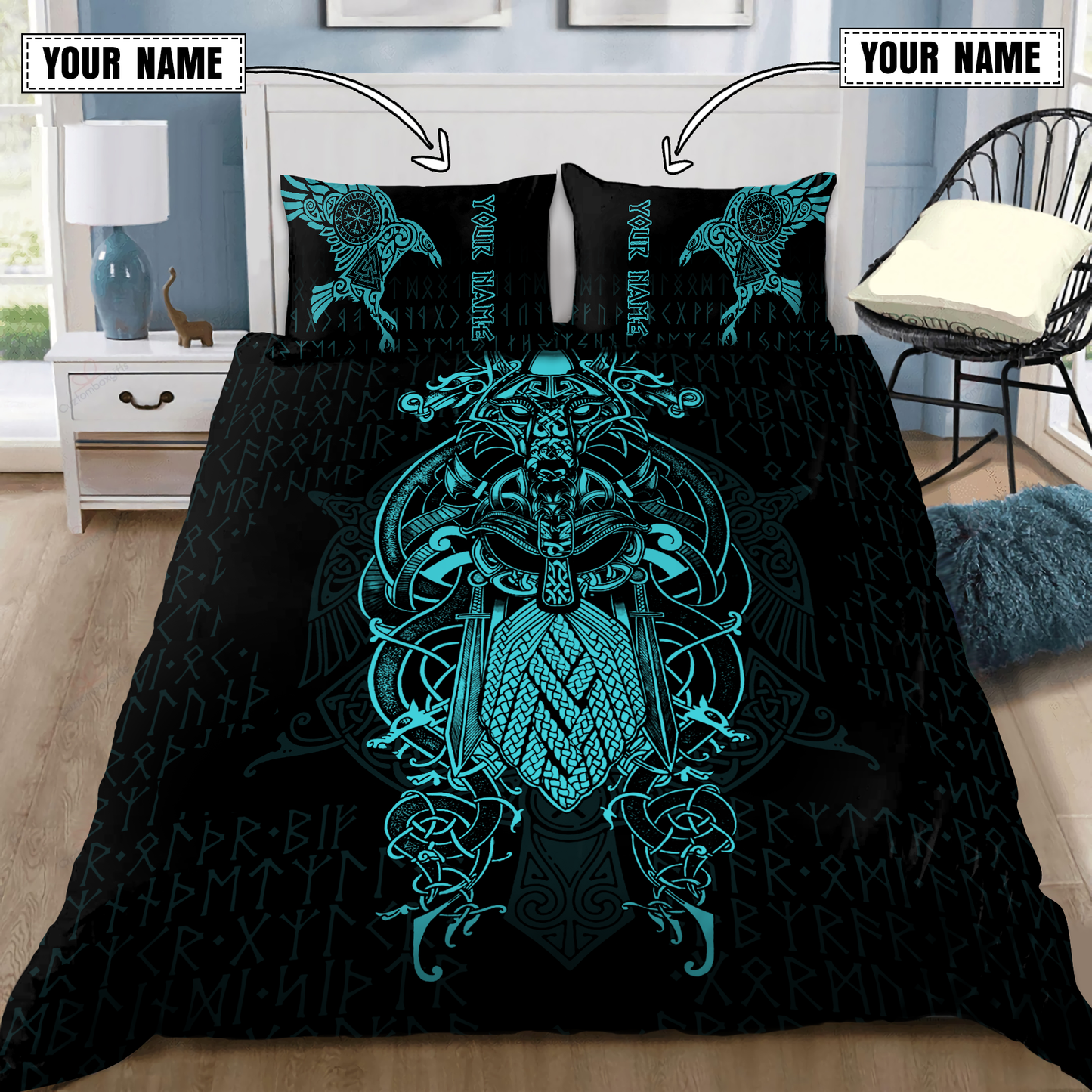 Premium Raven Of Odin 3D All Over Printed Bedding Set