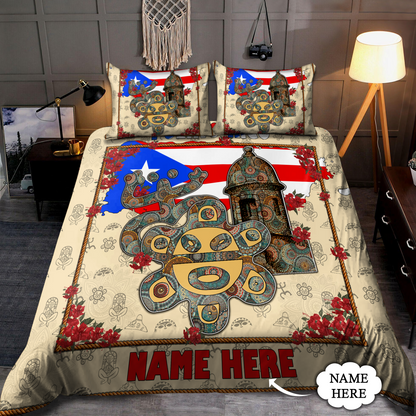 Customize Name Puerto Rico Bedding Set