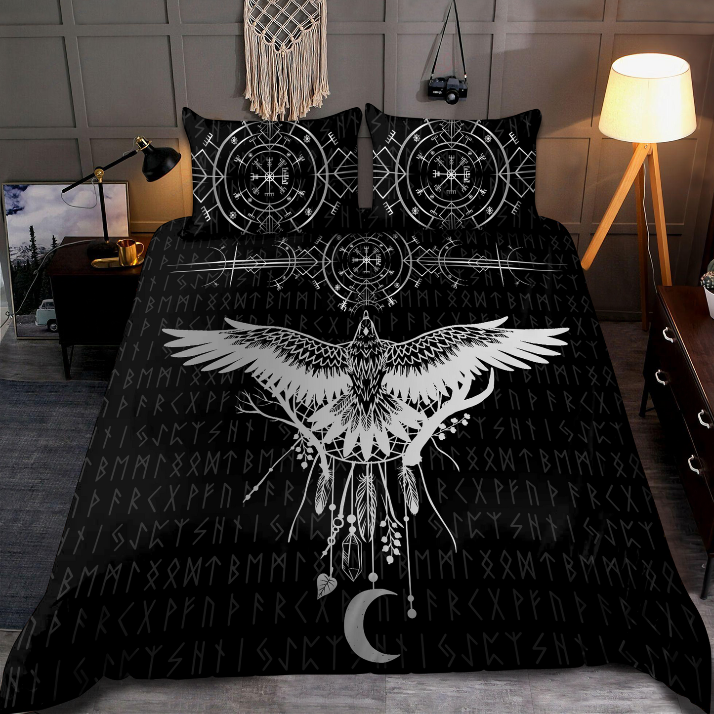 Premium Viking Gear Viking Bedding Set - Raven