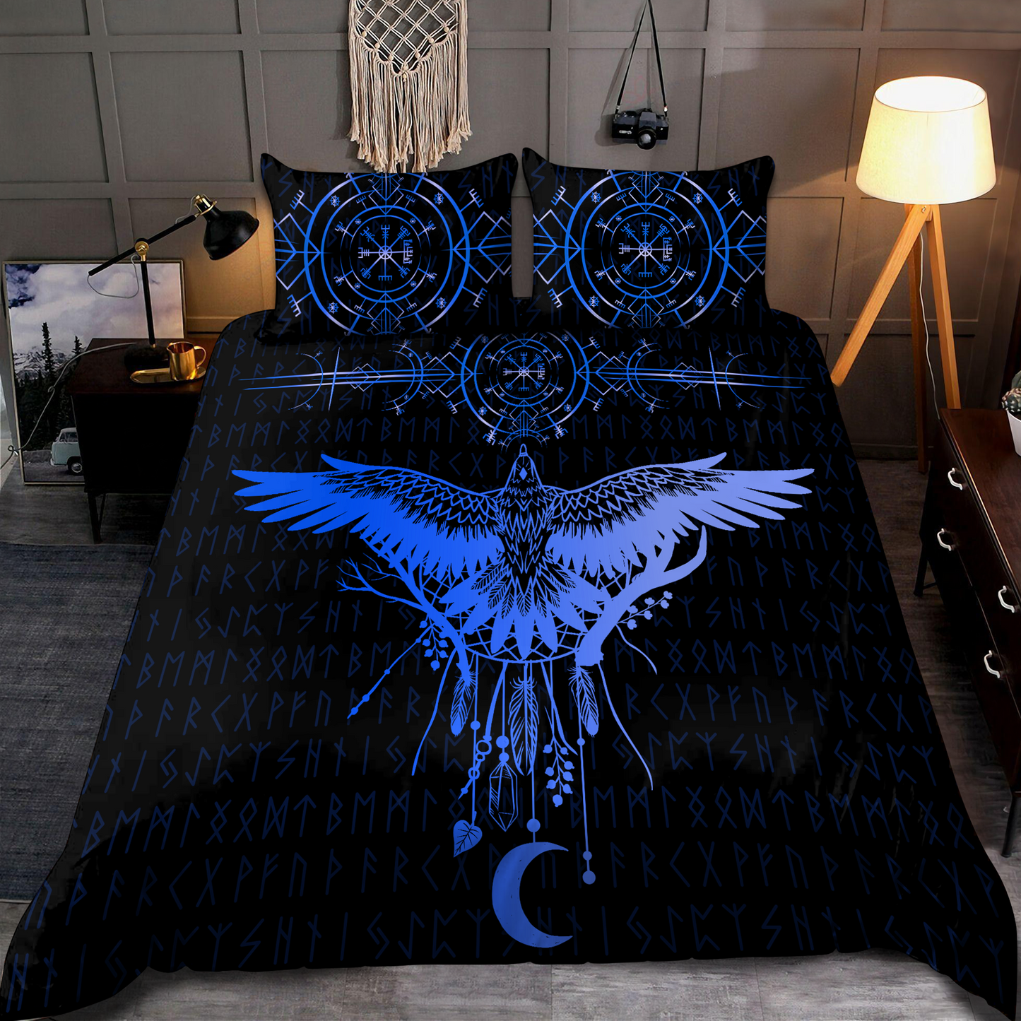 Premium Viking Gear Viking Bedding Set - Raven