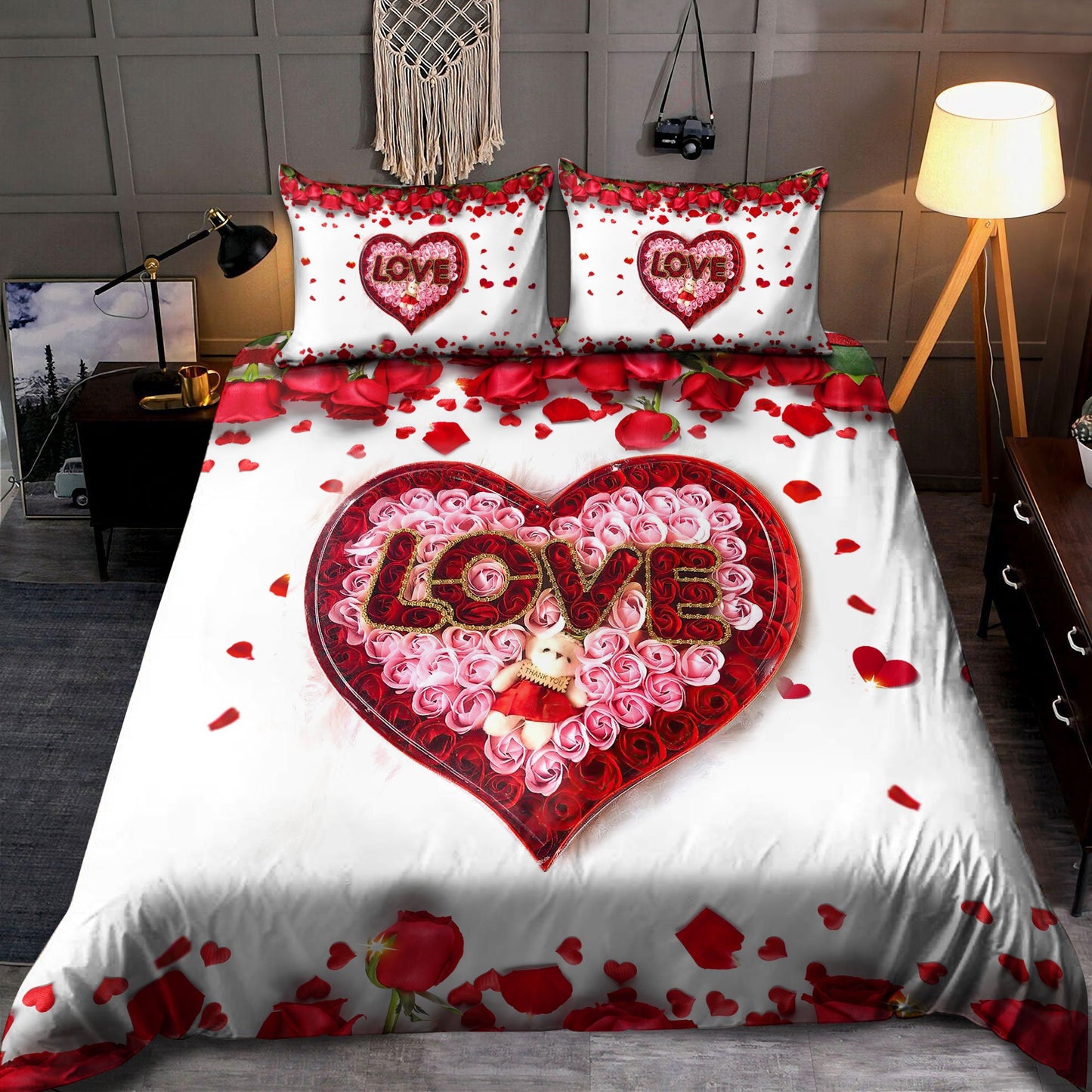 Happy Valentine's Day  3D All Over Printed Bedding Set