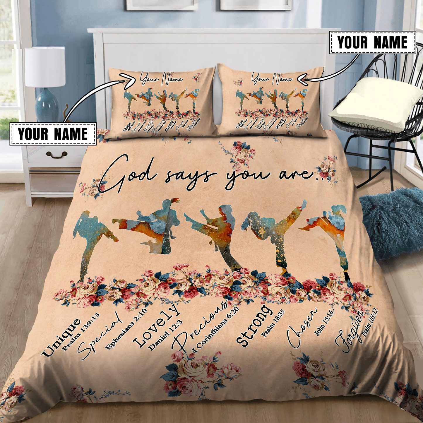 Customize Name Karate Bedding Set MH26042104