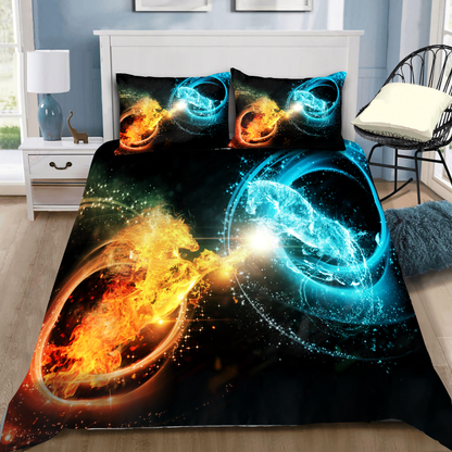 Fire and Water Horse 3D All Over Printed Bedding Set