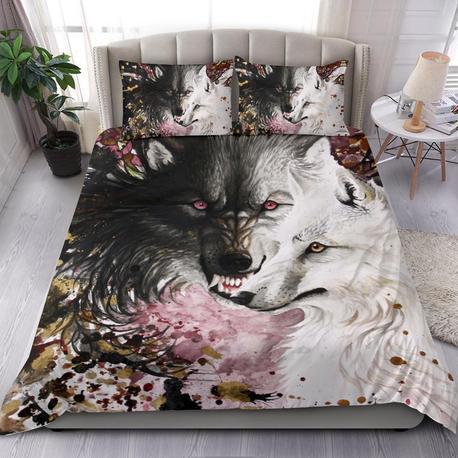 Premium Couple Wolf Bedding