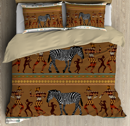 Aboriginal Zebra Dancing women Australia Culture art Bedding set