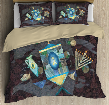 Premium Jewish Symbol All Over Printed Bedding Set