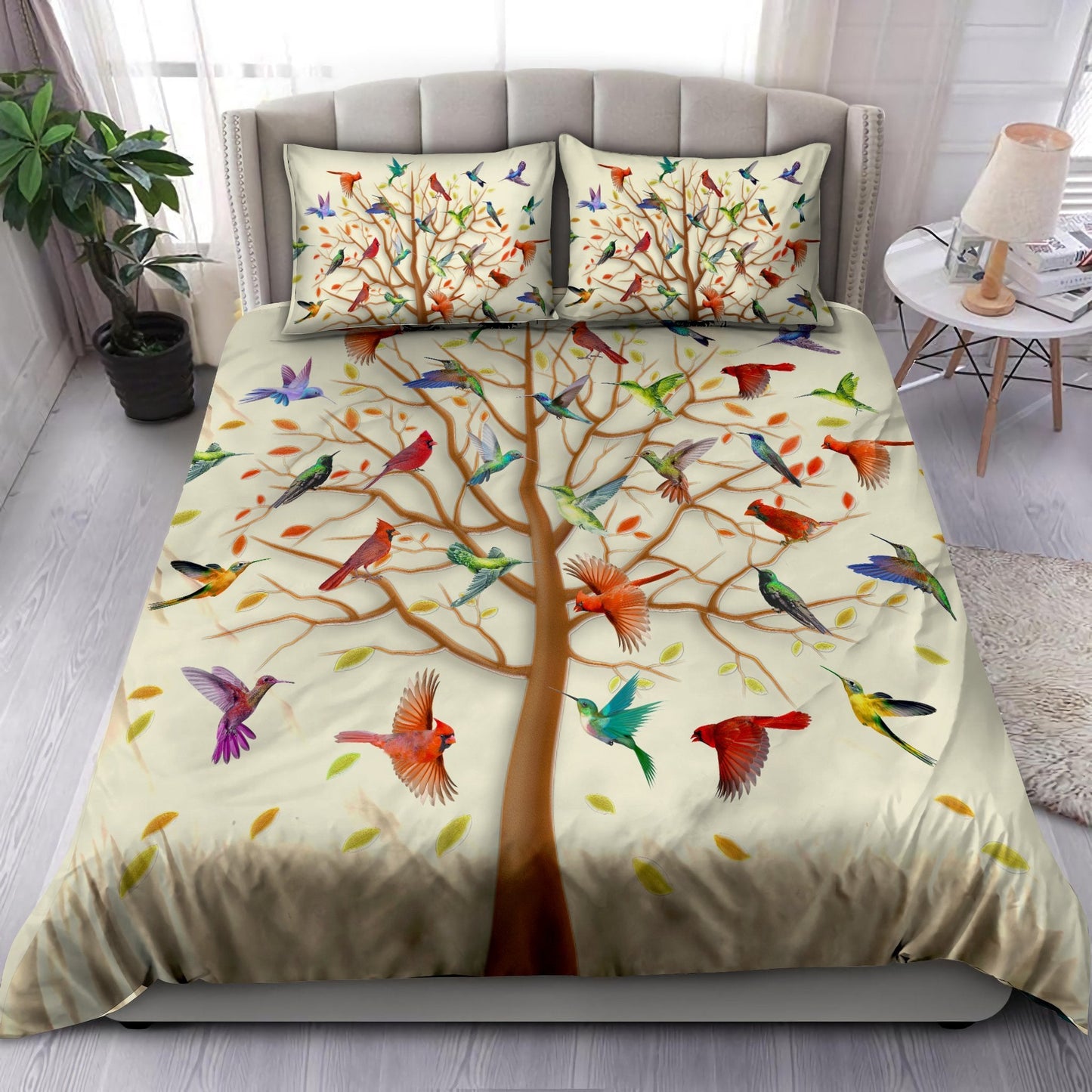 Hope Faith Love Beautiful Cardinal Birds Bedding Set