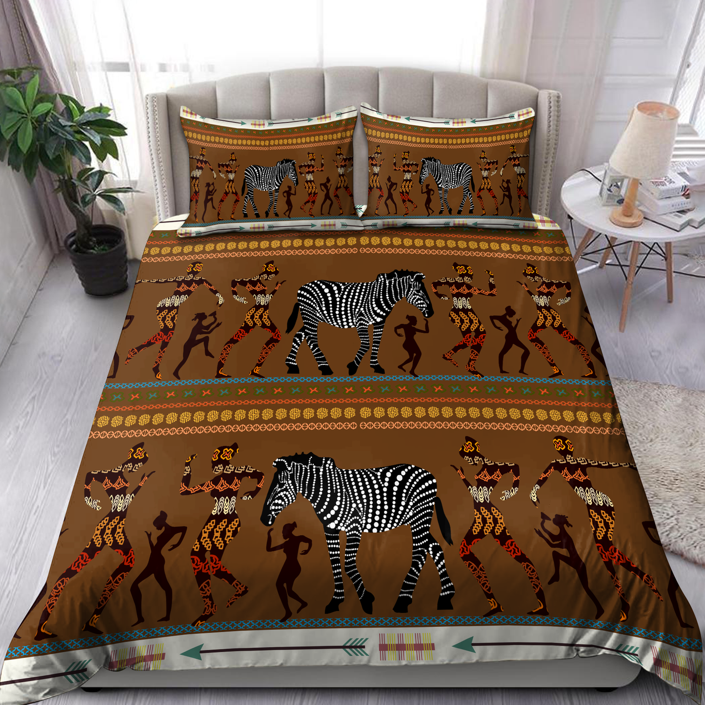 Aboriginal Zebra Dancing women Australia Culture art Bedding set