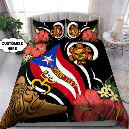 Customize Name Loving Puerto Rico Bedding Set