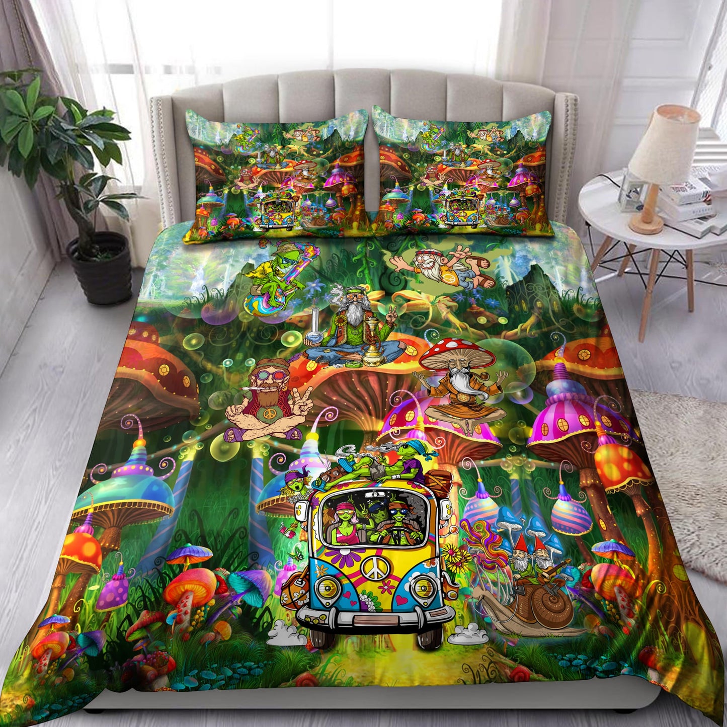 Life Of Hippie Guys 3D All Over Printed Bedding Set