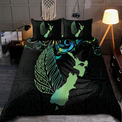 New Zealand Aotearoa Maori And Fern Bedding Set NTN12062101