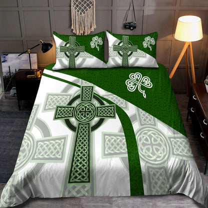 Irish Celtic Knot Cross St.Patrick day 3D Design print Bedding Set