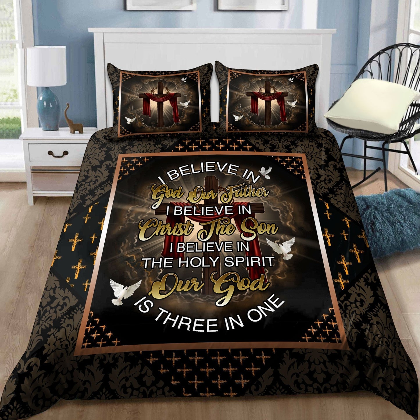 Jesus I Believe In God 3D All Over Printed Bedding Set NTN11012102VH
