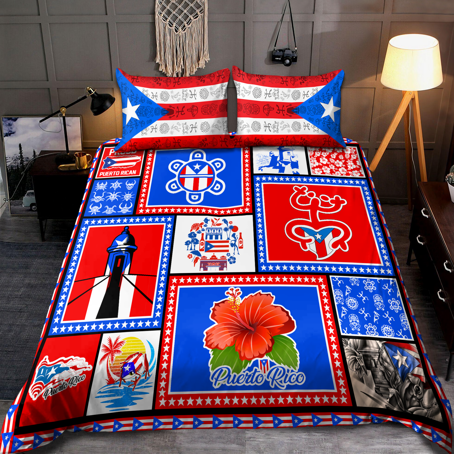 Puerto Rico Art 3D Printed Bedding Set