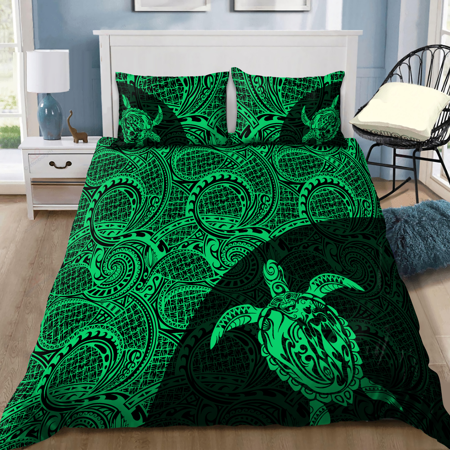 Kanaka Maoli (Hawaiian) Polynesian Turtle Bedding Set