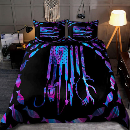 Fishing Decor Gear design 3d print Bedding set HHT28062103