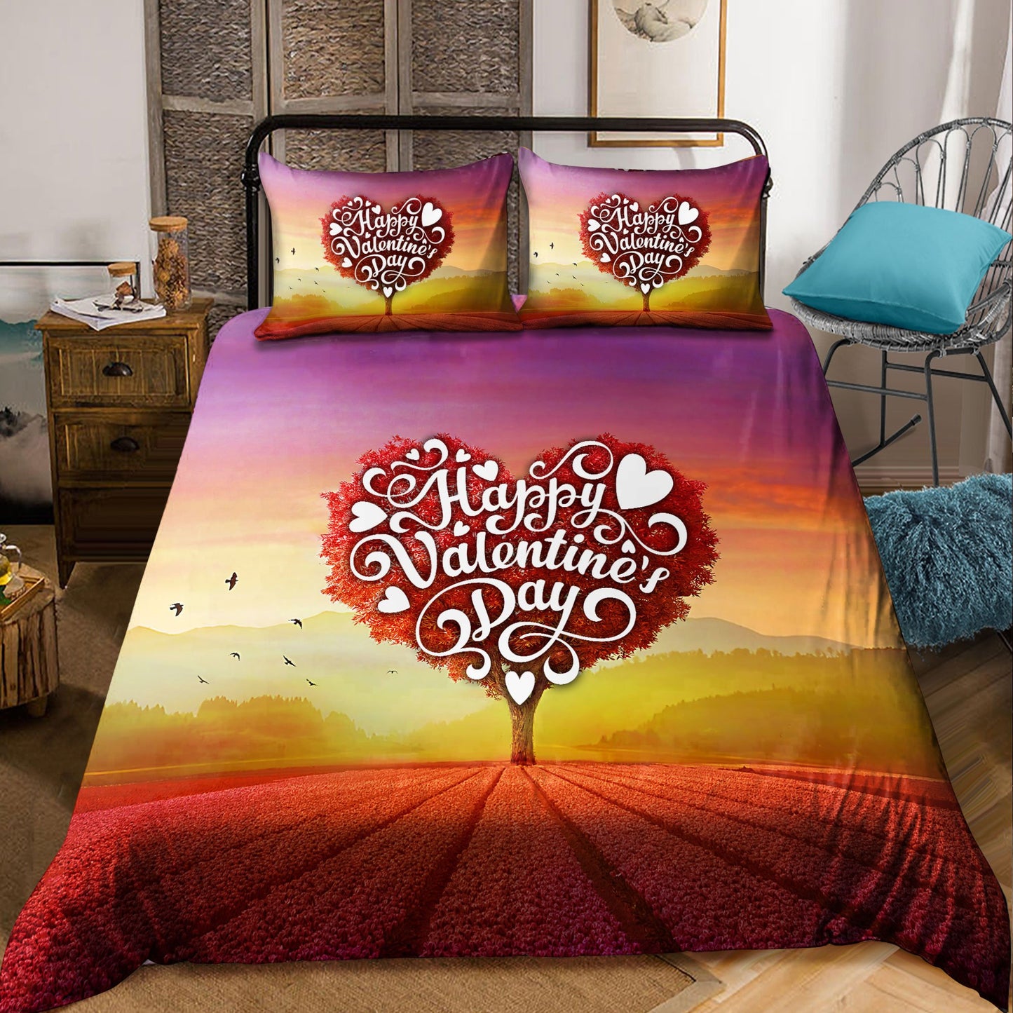 Happy Valentine's Day 3D All Over Printed Bedding Set