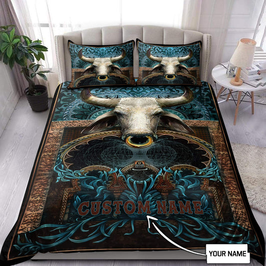Personalized Name Rodeo Bedding Set Love Bull