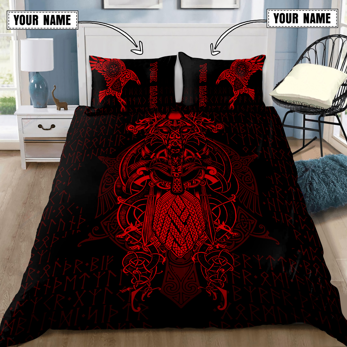 Premium Raven Of Odin 3D All Over Printed Bedding Set