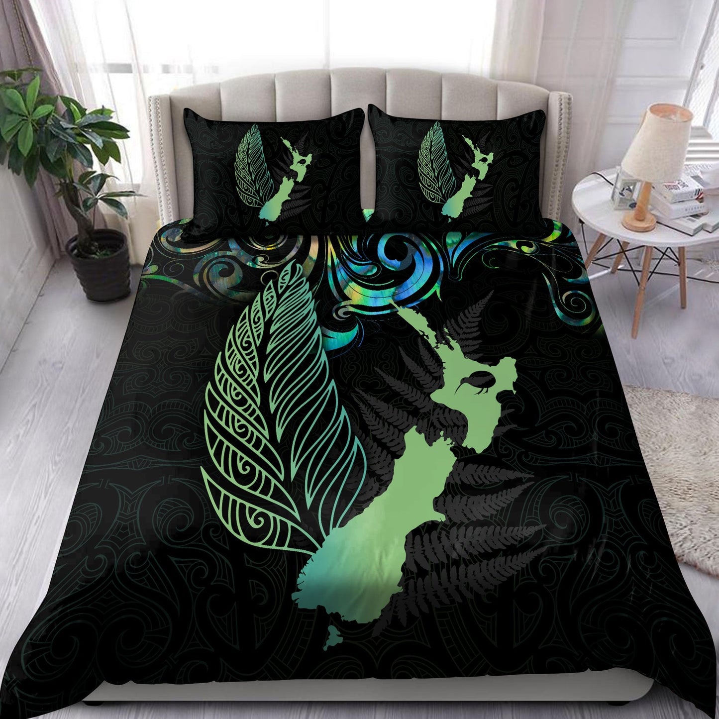 New Zealand Aotearoa Maori And Fern Bedding Set NTN12062101