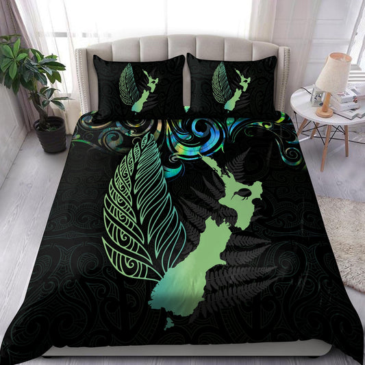 New Zealand Aotearoa Maori And Fern Bedding Set NTN12062101