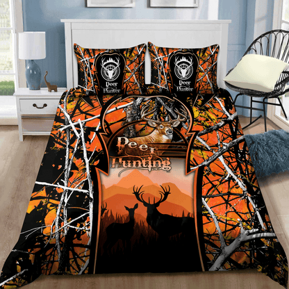 Orange Deer Hunting Bedding Set No3