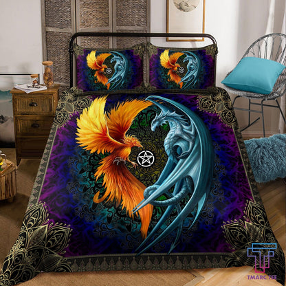 Dragon and Phoenix 3D All Over Printed Bedding Set NTN24062104