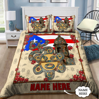 Customize Name Puerto Rico Bedding Set