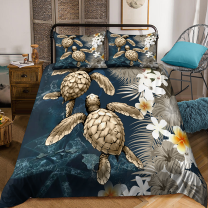 Kanaka Maoli (Hawaiian) Polynesian Turtle Bedding Set