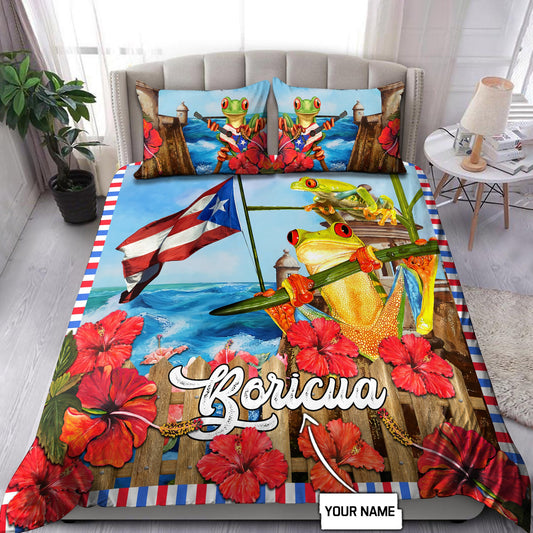 Customize Name Puerto Rico Bedding Set