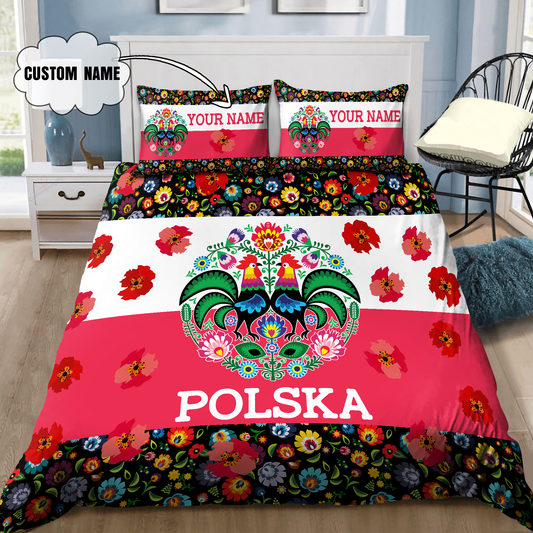 Customize Polska Wycinanki 3D all over printed bedding set