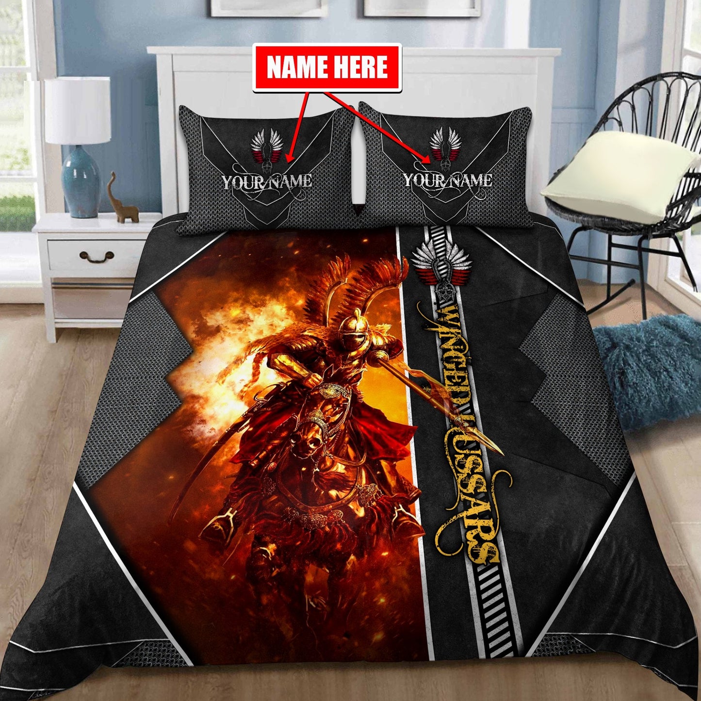 Personalized Polish Winged Hussars Bedding Set Limited Version 1