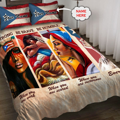 Customize Name Beautiful Girls Puerto Rico Bedding Set